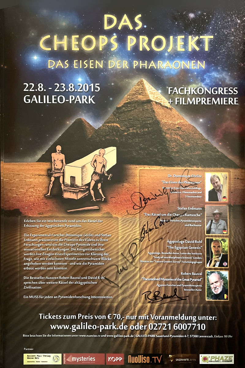 Handsigniert! Robert Bauval, David Rohl, Stefan Erdmann, Dominique Gör