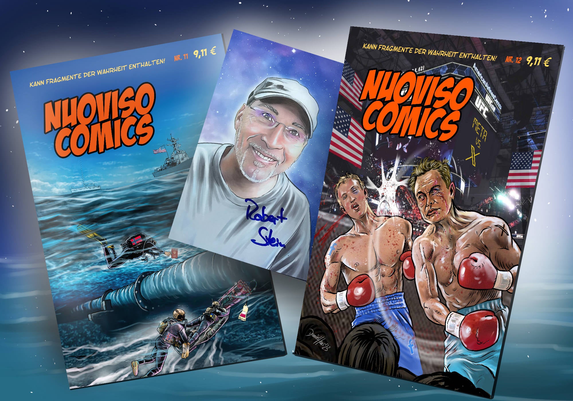 2 x NuoViso Comics + Robert Stein Autogramm (handsigniert)