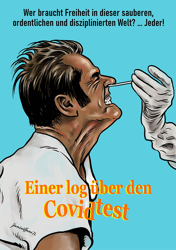 Einer log über den Covidtest - Poster