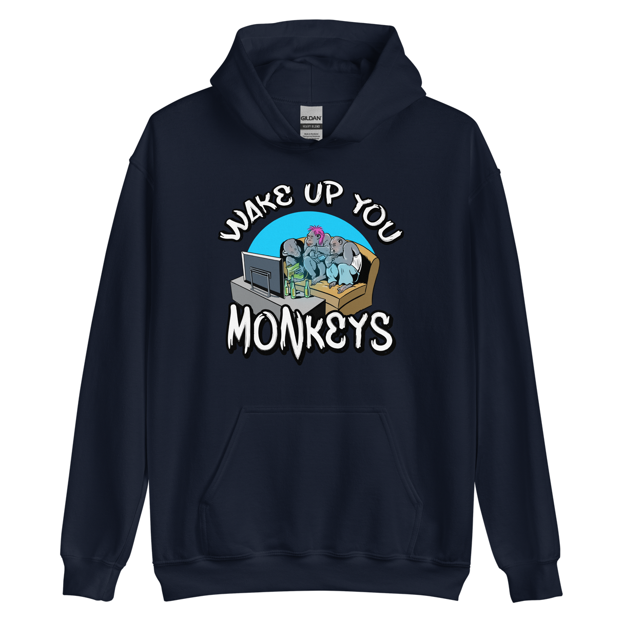 Unisex Hoodie Wake up you Monkeys Nuovisoshop Hofer Swoboda GbR